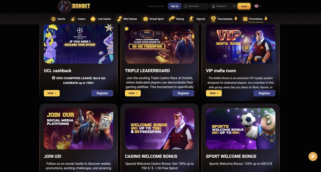DonBet Casino Promotions
