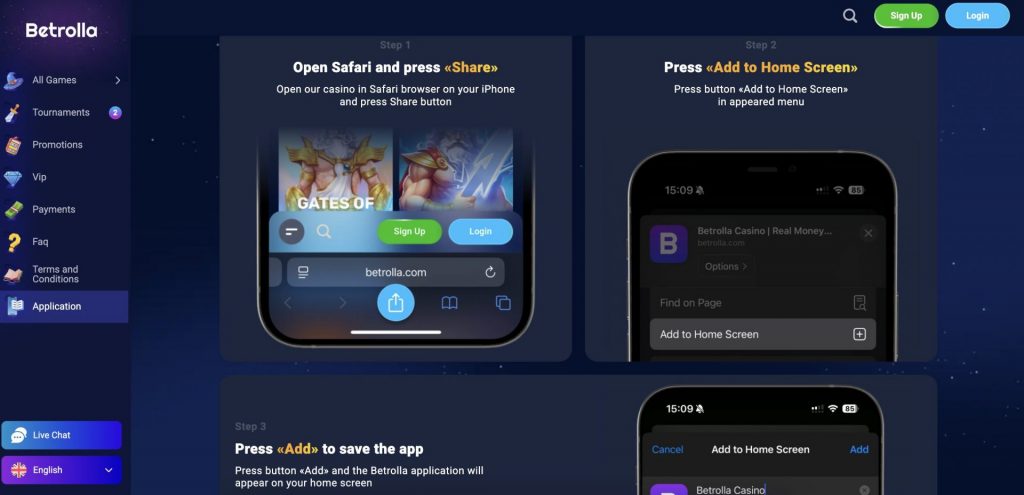 Download Betrolla App