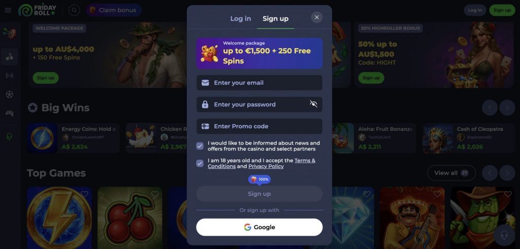 Fridayroll Registration