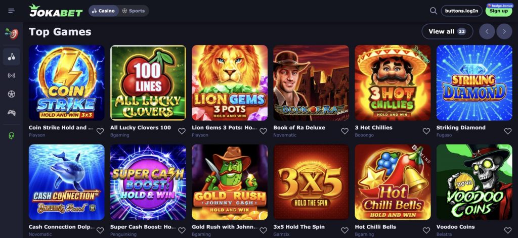 Jokabet Casino Games