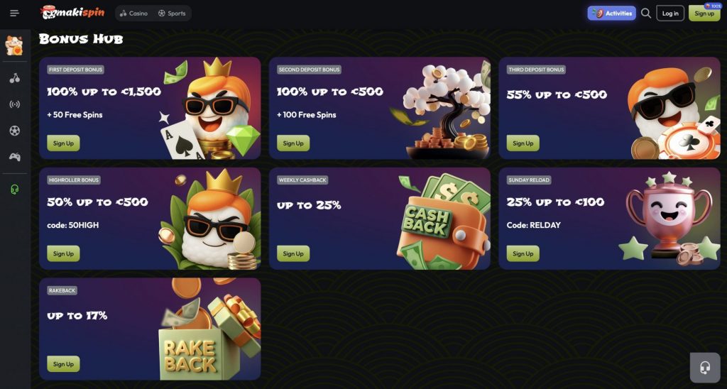 Makispin Casino Bonus Hub