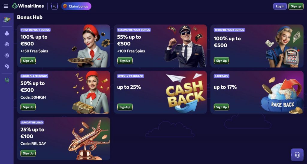 Winairlines Bonus Hub