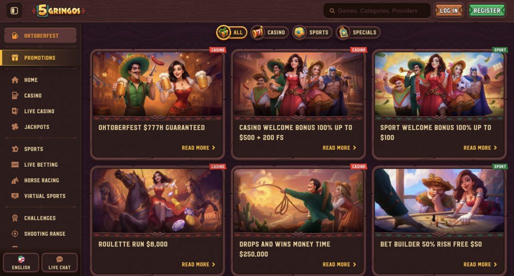 Gringos Casino Bonuses