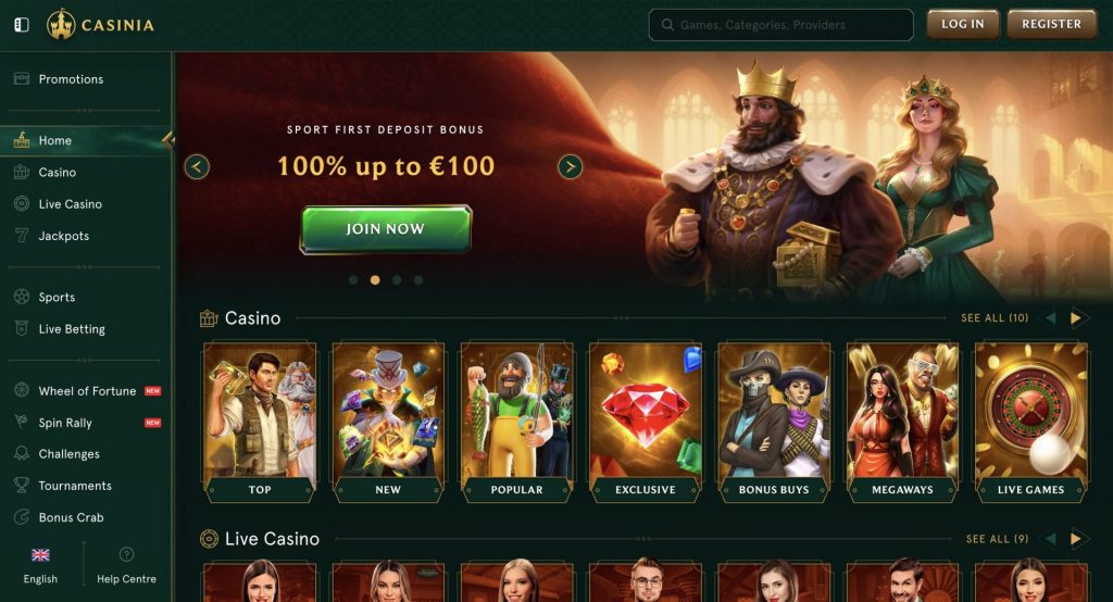 Casinia: Official Website