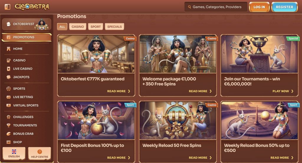 Cleobetra Casino Bonus