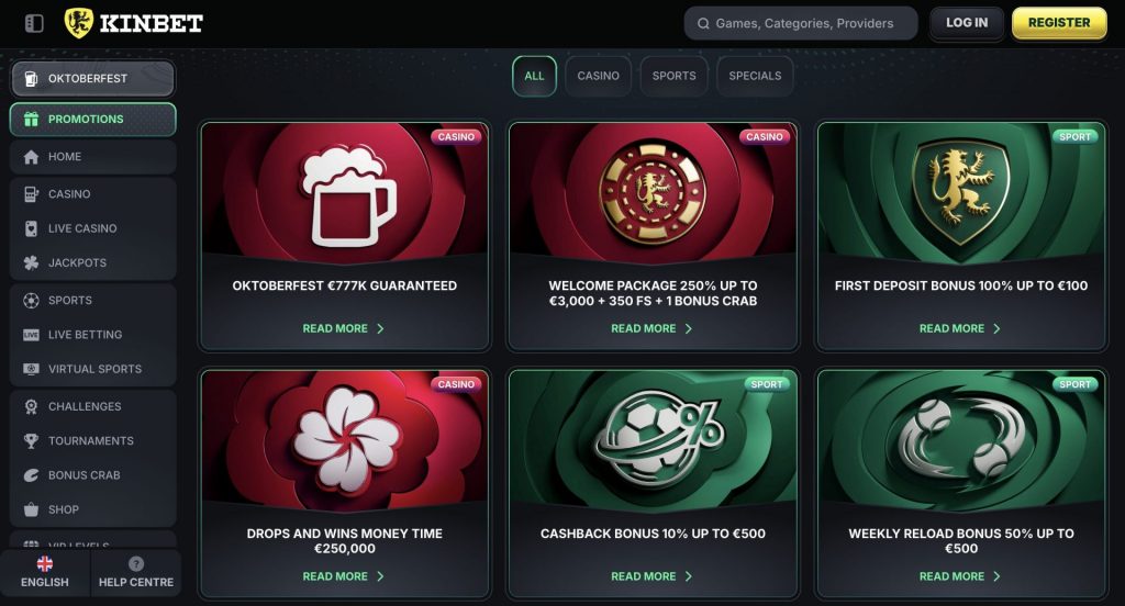 KinBet Casino Bonus