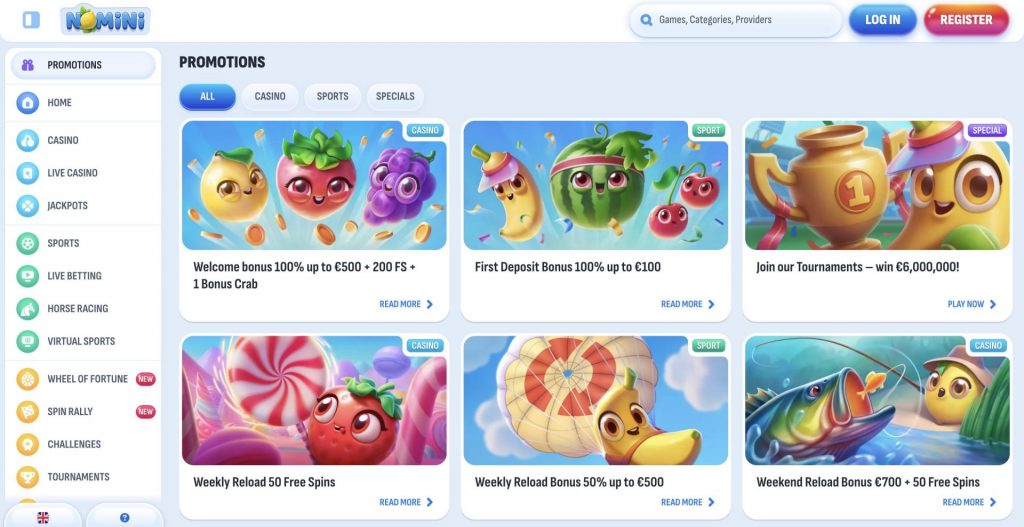 Nomini Offers Casino Bonus