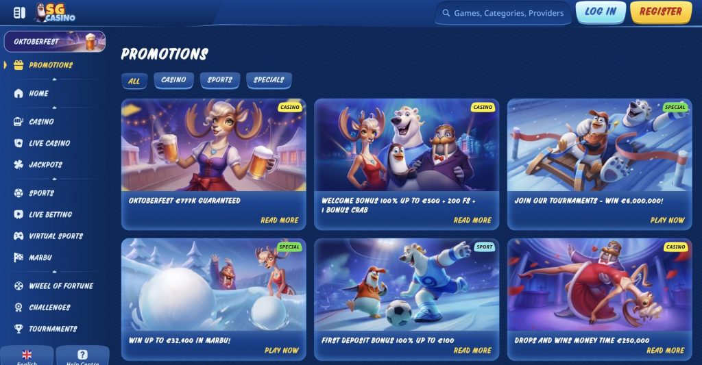 SGcasino Online Bonus